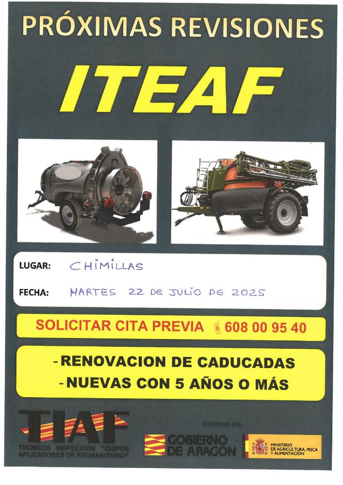 Imagen Inspección Técnica de Sulfatadoras en Chimillas
